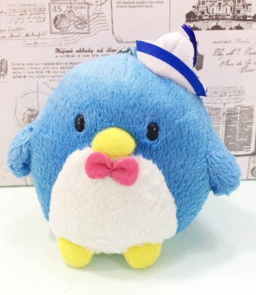 【震撼精品百貨】Tuxedo Sam Sanrio 山姆藍企鵝 絨毛鎖圈/吊飾*56381 震撼日式精品百貨