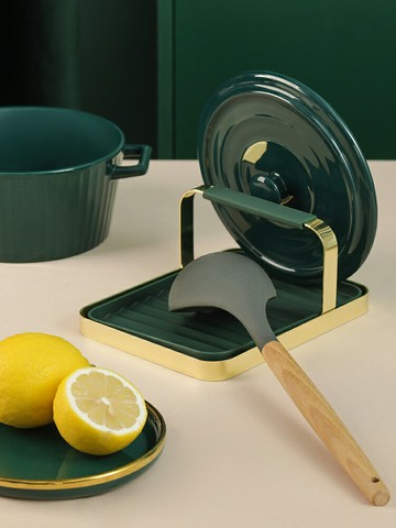 輕奢風鍋鏟架鍋蓋架廚房創意置物架家用鏟子湯勺架多功能防滑架