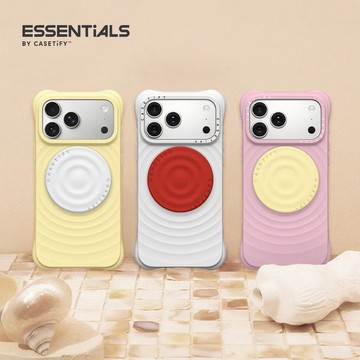 CASETiFY 純色波紋手機支架 霧紫/白色/燕麥白 磁吸支架適用Magsafe通用 Snappy™ Ripple Grip Stand