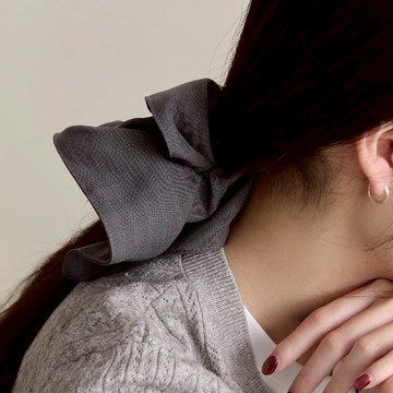 【BONNY&READ飾品】都會條紋髮圈 / 深灰色 知性風 彈性髮圈 髮飾 穿搭配件