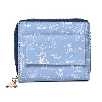 【kuma heya 美國熊】美國熊藍色零錢袋短夾