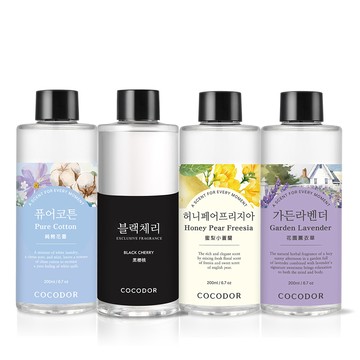 COCODOR 【官方直營】擴香補充瓶200ml 多種香味任選 (蜜梨小蒼蘭/白麝香/春櫻盛放/森林書店)