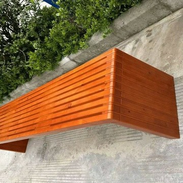 ??快速出貨?? 公司貨 公園椅戶外長椅座椅塑木鐵藝防腐木菠蘿格椅子方型實木長椅定制款