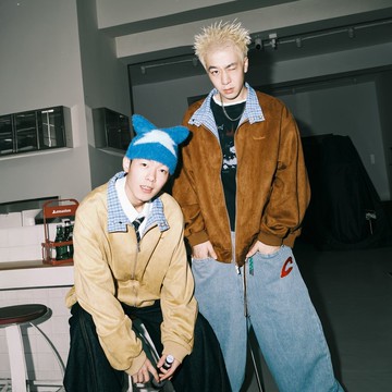 2025新款春秋休閒百搭夾克男 格紋翻領設計潮流情侶外套