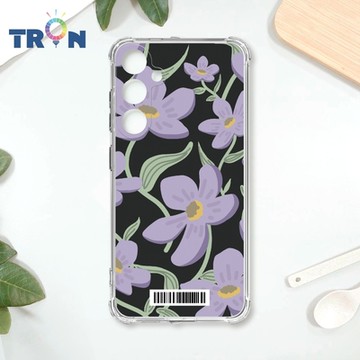 TRON 三星 A55 平塗手繪花朵B款 四角防摔載具殼 軟殼 手機殼