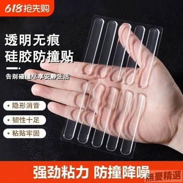 💖嚴選優品防撞貼家用門把手硅膠墊冰箱門門後櫃門牆面防碰撞神器透明靜音條
