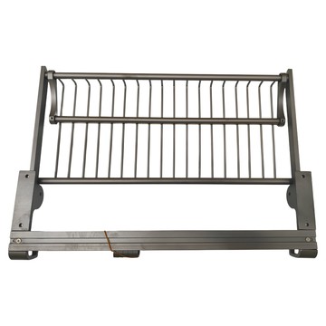 浴室置物架 摺疊架帶桿  50cm  灰色  1個