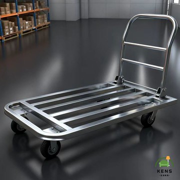 免運/附發票 推車 小推車 平板車重型手推車加厚方管折疊搬運車貨車拉車小推車拖車四輪靜音工廠現貨直銷 店長新品推薦 5kk