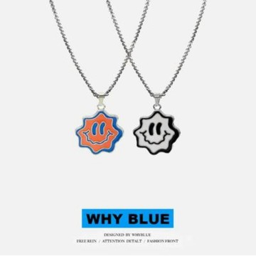 限時特賣🔥 【5598人好評】WhyBlue 自製卡通錶情項鏈笑臉嘻哈情侶個性簡約設計街頭 情侶項鏈