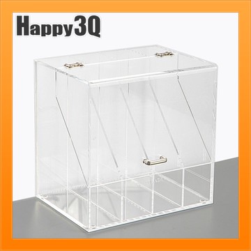 壓克力收納保養品收納盒化妝品收納面膜收納防灰塵翻蓋式收納-黑/白/透【AAA4175】