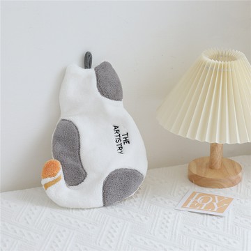 貓咪造型擦手巾【橘花貓/灰花貓】 毛巾 貓背影擦手巾 擦手帕 貓擦手巾 可掛式擦手巾 擦手巾 小方巾 珊瑚絨 吸水擦手巾 擦手布