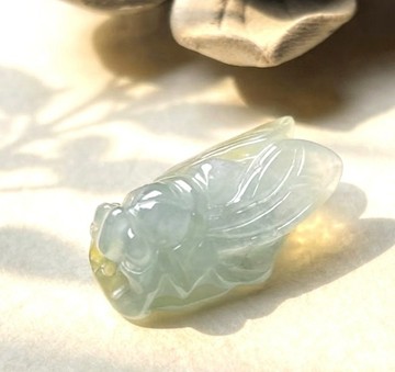 【一鳴驚人】冰種飄黃翡翡翠玉蟬 | 天然緬甸玉A貨翡翠 | 送禮