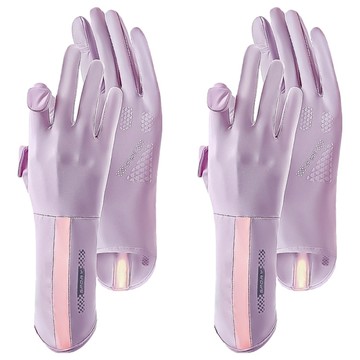 冰絲涼感防曬手套 E007 30g 2雙  27 x 9cm  薰衣草紫