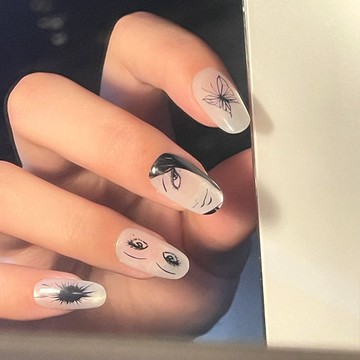 🎀台灣出貨🎀川上富江美甲穿戴甲痛甲劉海姐日本漫畫動漫個性二次元預制甲小眾
