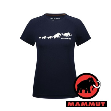 【MAMMUT 長毛象】QD Logo女短袖圓領T恤『海洋藍PRT3』1017-02022 戶外 露營 登山 健行 休閒 時尚 出國 旅遊 短袖 上衣