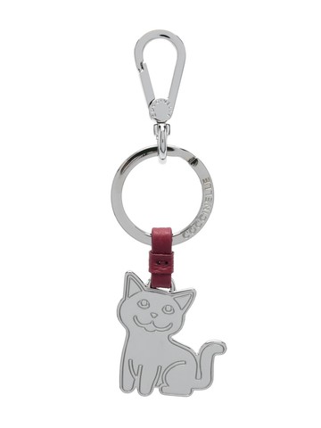 Coccinelle - logo-engraved metal keyring - women - Metal - One Size - Silver