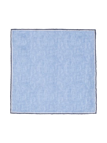 Lady Anne - chambray linen pocket square - men - Linen/Flax - One Size - Blue