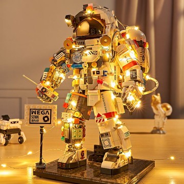 宇航員積木拼裝玩具男孩益智的兒童生日禮物8-12歲小學生十10