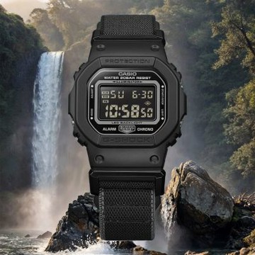 CASIO 卡西歐 G-SHOCK 運動風布質錶帶電子錶 學生錶 手錶 夏日煥新提案 送禮推薦 DW-5600MNC-1
