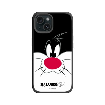 iPhone 15 SolidX 黑 - 樂一通 Looney Tunes - 大臉傻大貓