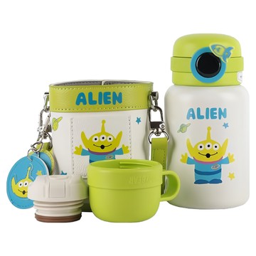 BEDDYBEAR 杯具熊 兒童保溫水壺  圈圈三眼仔 白色 + 綠色  1個  480ml