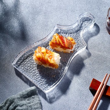 日式創意玻璃盤北歐ins家用甜品點心壽司涼菜碟拍照裝飾盤碟子