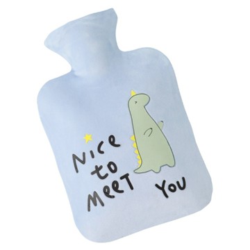 三次方 絨毛熱水袋 藍色恐龍 26.5 x 16.5cm 1L  1個