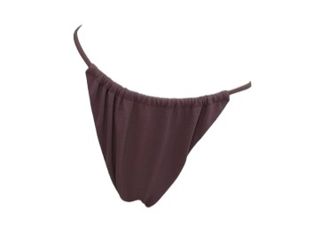 QXHEE.T. 台灣製．性感細帶高腰小細丁褲QX-M08b 琥珀棕-L