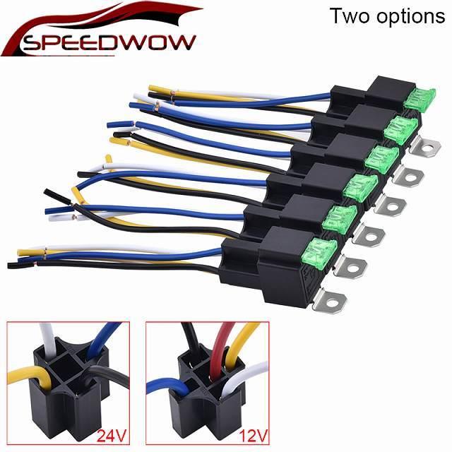 Speedwow防水自動車電気リレー 12/24vヒューズリレースイッチハーネスセットと 14 awgワイヤ 30A ピンヒューズリレー 通販  LINEポイント最大0.5%GET LINEショッピング