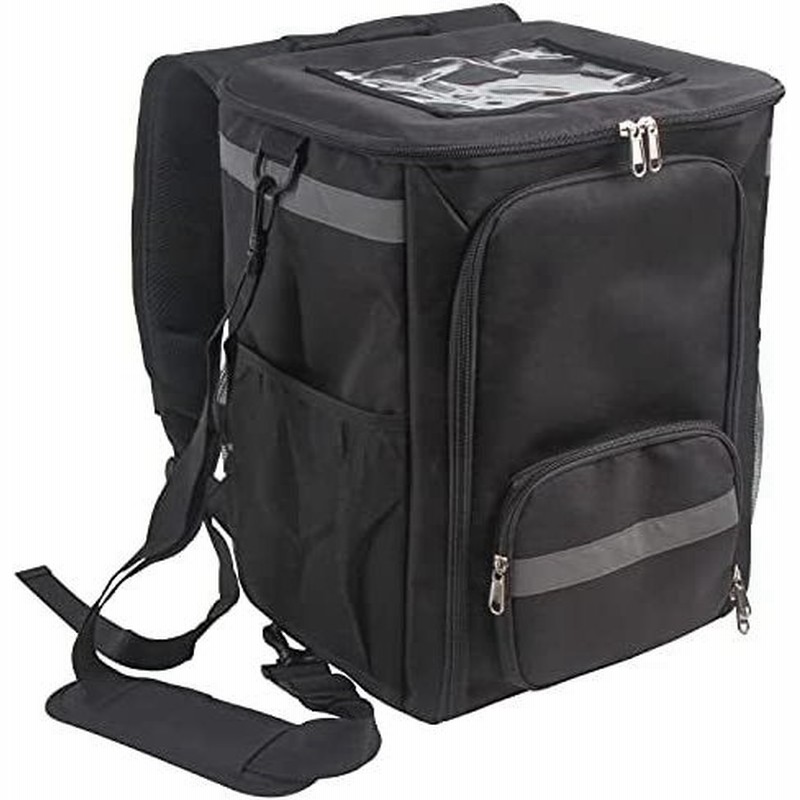 Cinece Delivery Bag デリバリーバッグ 保冷 保温 リュック 防水 出前 お寿司 ピザ 折りたたみ Black Akaji Chou Tokka 弁当袋 ランチバッグ Africanpeacejournal Com