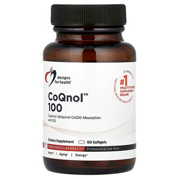 Designs For Health, CoQnol™ 100，60 粒軟膠囊