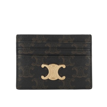 CELINE TRIOMPHE 滿版標誌6卡名片/卡片夾(棕褐色) 10L832CQH.04LU