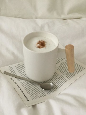 Natural Wood Matte Ceramic Daily Mug