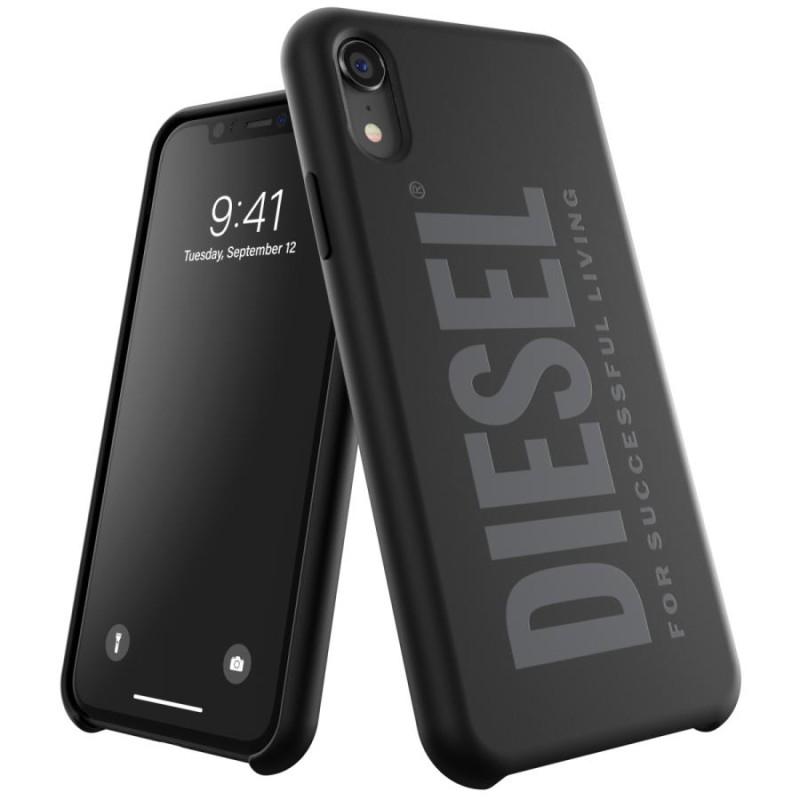 DIESEL iPhone XR シリコン ケース SS21 ロゴ（ディーゼル iPhone XR, ブラック） おしゃれ ブランド かっこいい  シンプル かわいい LINEショッピング