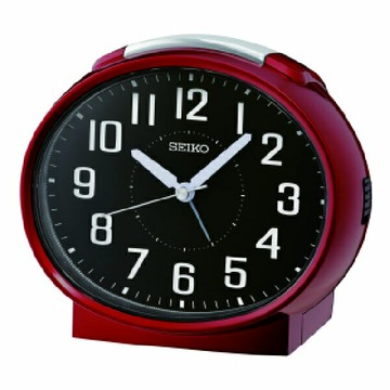 seiko SK037 精工鐘 (QHK059R) 夜光指針鬧鈴燈光貪睡鬧鐘 紅 11.2 x 13 x 8.1 cm｜樂天全館特惠中★指定刷卡回饋10%