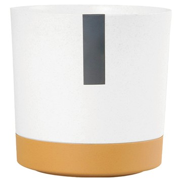 小麥購物 簡約雙色花盆 L536 6吋 麥芯白  1個