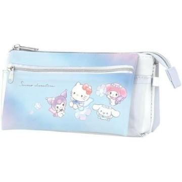 小禮堂 Sanrio 三麗鷗 皮質三角拉鍊筆袋 (藍仙子款)