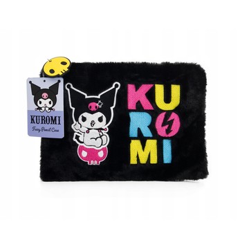 【三麗鷗】酷洛米 龐克搖滾風 毛絨筆袋 | Kuromi Sanrio 正版周邊