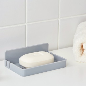 【UDiLiFE】 生活大師 hold掛 簡約方形皂盒 壁掛 免釘安裝 浴室 廚房 收納 簡約 方形 時尚波浪皂盒
