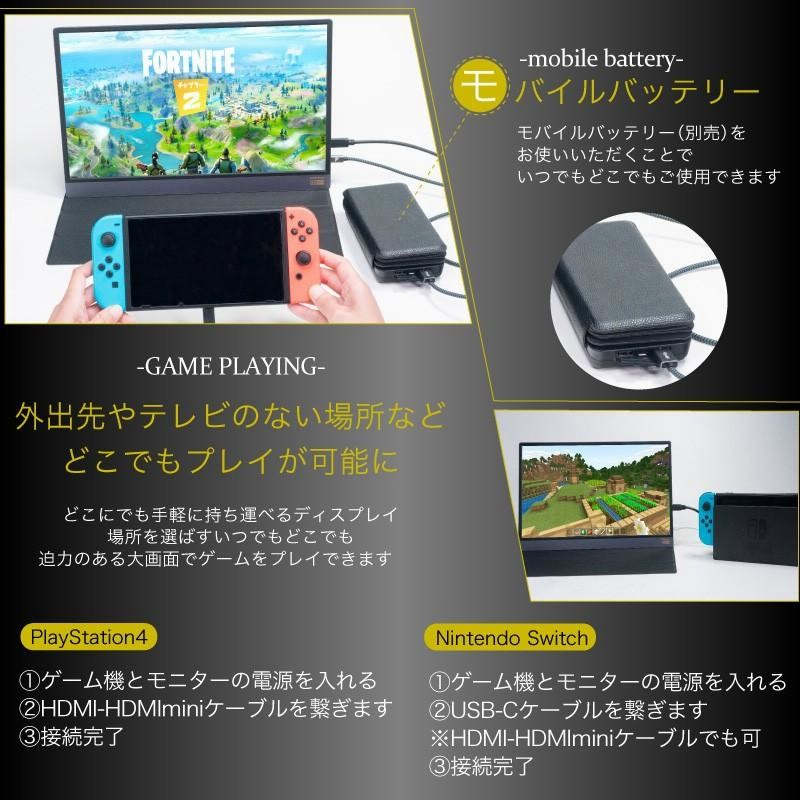 4K 15.6インチ HDR モバイルモニター 3840×2160 モバイルディスプレイ 