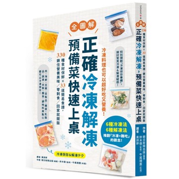 正確冷凍解凍，預備菜快速上桌：【全圖解】330種食材保鮮×33道簡易食譜，鎖住營