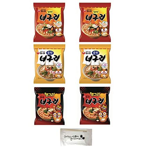 農心 ノグリラーメン 6食セット ノグリ スパイシー 辛口 120g 2食 ノグリ マイルド 小辛（甘口） 120g 2食 ノグリ エングリ ANGRY 121g 2食