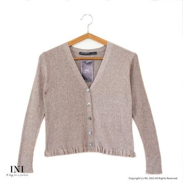 【INI】花邊美感、小外套迷人針織外套．可可色