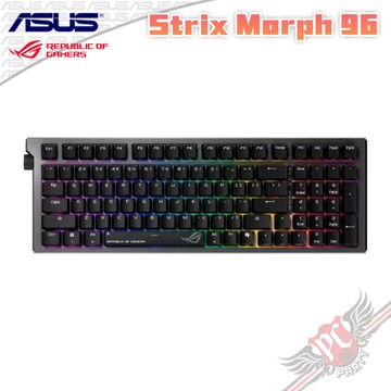華碩 ASUS ROG STRIX MORPH 96 三模連線客製化電競鍵盤 送鍵帽+鼠墊 PCPARTY