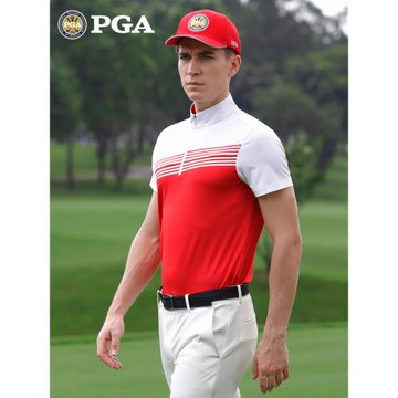 【兩件5折】PGA高爾夫服裝男士短袖t恤衣服男裝polo衫上衣球服