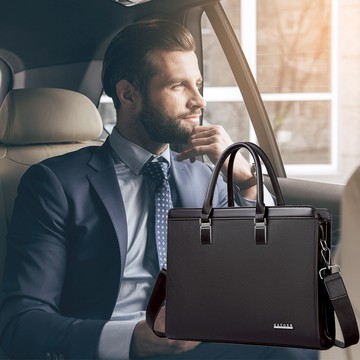 男仕商務休閒細紋三主袋兩用包加大款