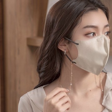 口罩鏈│搖擺薔薇花鑽多用途項鍊-Y10047