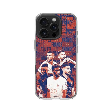 iPhone 16 Pro Clear Case（相機按鈕） 透明 - FFF - France National team - Pattern