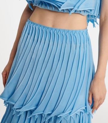 Alaïa Pleated tiered maxi skirt