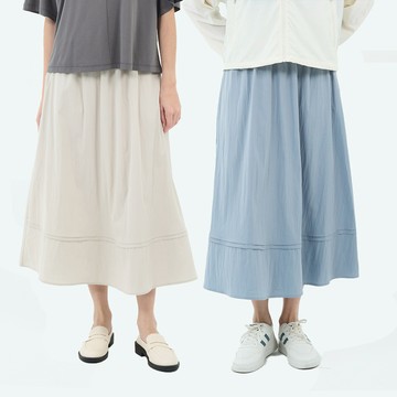 GIORDANO 女裝 肌理感中長裙 (多色任選)